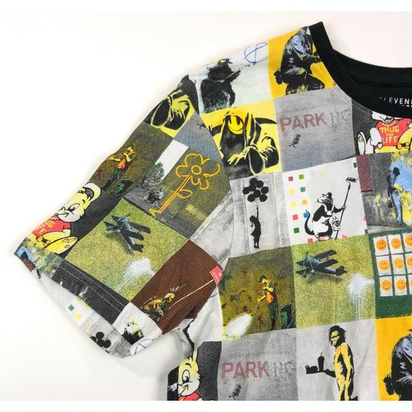 Eleven Paris Brandalised Collage Life Is A Joke Medium Crew Neck Tee T-Shirt - Picture 3 of 9